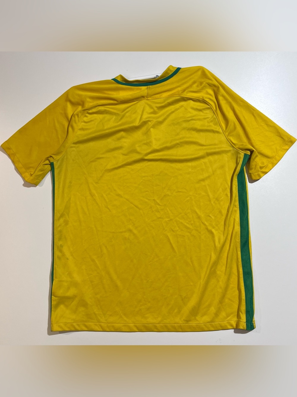 NIKE BRASIL 2016 HOME FOOTBALL SHIRT SOCCER MENS JERSEY MADE IN BRASIL SZ XL - Picture 12 of 14